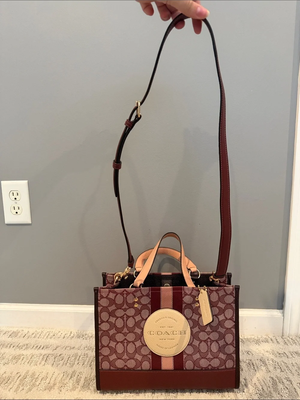 Coach pink burgundy